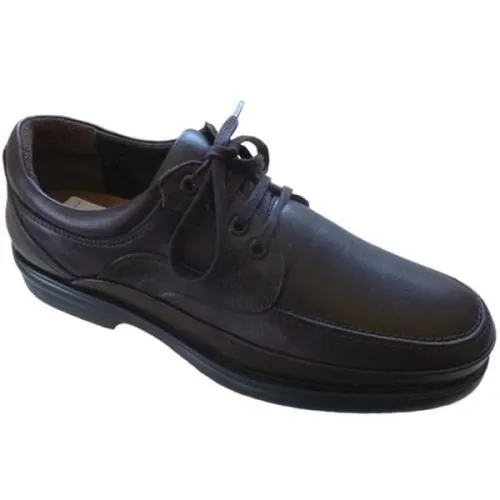 Zapato piel suave con plantilla acolchada y extraible y forro piel y piso goma confort antideslizante 39/45 Negro Trossman 0084