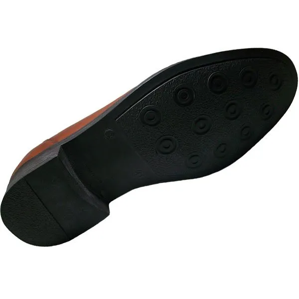 Zapato piel suave con piso de goma y forro y planta piel España 39/45 Cuero y Negro Delemier® 1604 - Imagen 4
