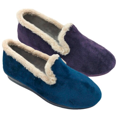 Zapatillas cerradas señora con piso cuña anatómico La Barca® 35 a 41 Marino Morado Burdeos 1110