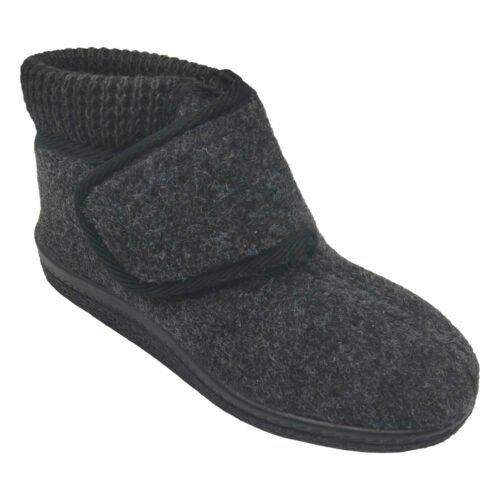 Zapatillas abotinadas señora con velcro 35 a 41 Negro 112 CAJA