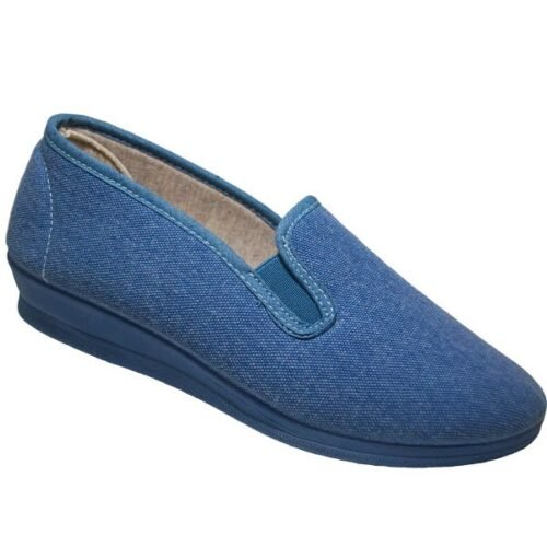 Zapatilla cerrada lona con piso anatómico 35/41 Azul La Barca® 1125