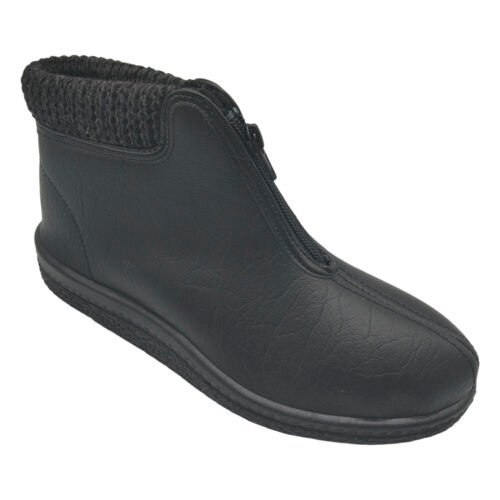 Zapatillas abotinadas señora con cremallera 35 a 41 Negro Skay 113 CAJA