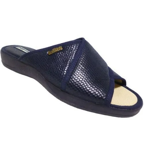 Zapatilla de casa de señora Devalverde antibactericida Marino 1164