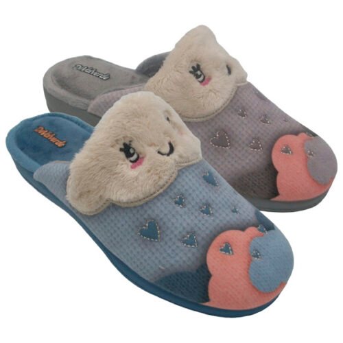 Zapatilla de señora descalza con Piso goma gordo DeValverde 35 a 42 Ducados Gris 1174