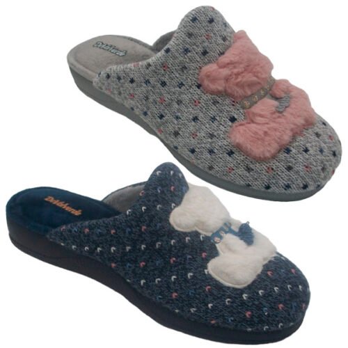 Zapatilla descalza ositos de chica con Piso goma gordo DeValverde 35 a 42 Marino Gris 1176