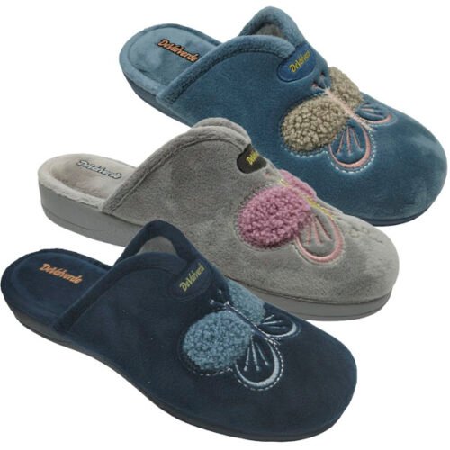 Zapatillas descalzas Mariposas señora o chica con piso de goma gruesa DeValverde 35 a 42 Marino Gris Ducados 1201