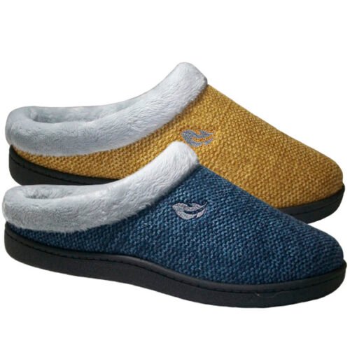 Zapatilla semidescalza chica PlumaFlex 35/42 Marino Mostaza 12013