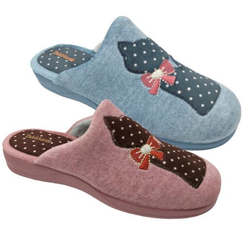 Zapatillas descalzas Gato Lazo de señora o chica con piso de goma gruesa DeValverde 35 a 42 Salmón Ducados 1214