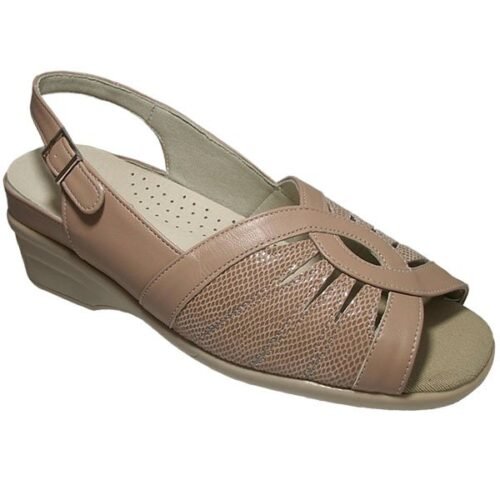 Sandalia señora de piel Camello 35/41 12412