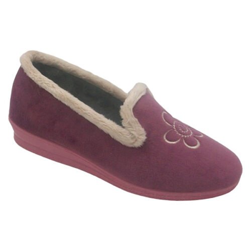 Zapatillas de señora cerradas con piso de cuña anatómico La Barca 35 a 41 Rosa 134