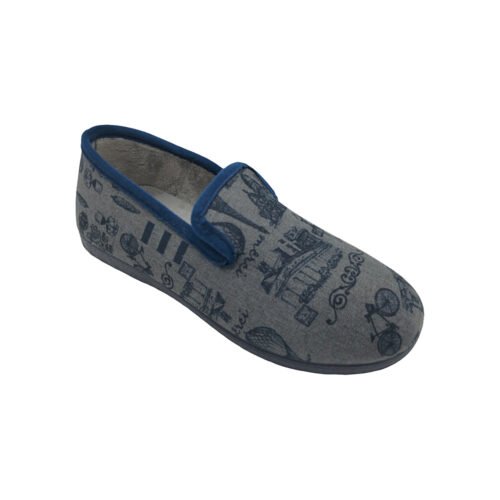 Zapatillas cerradas caballero Parisinas con piso de goma La Barca® 39 a 46 Marino 1423
