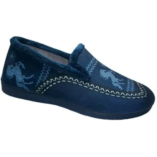 Zapatilla cerrada caballero piso goma La Barca® 39/46 Marino 1495