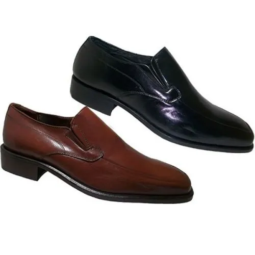 Zapatos de vestir caballero piel con planta y forro de piel 39/45 Marrón y Negro 15362-R