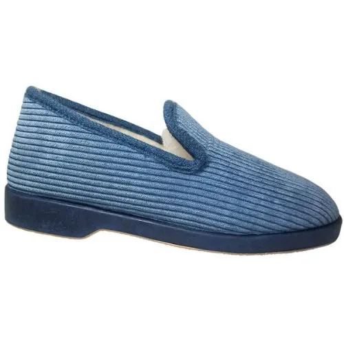 Zapatilla cerrada de pana, forrada y piso planchuela Segura® 35/41 Jeans 1552