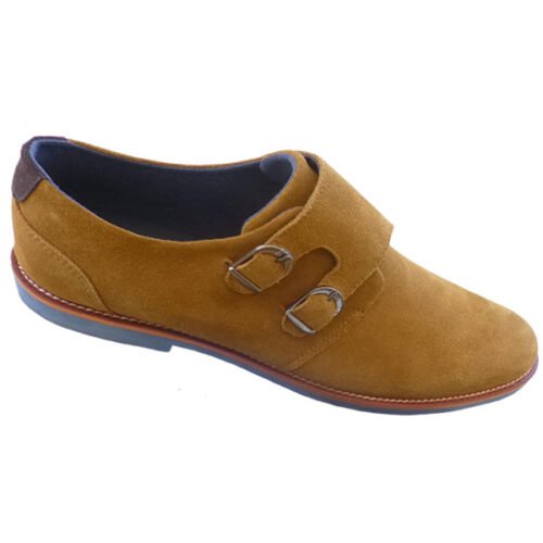 Zapatos caballero de serraje con planta piel 40/45  Camel 1568