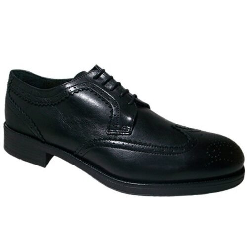 Zapato piel suave con piso de goma y forro y planta piel España 39/45 Negro Delemier® 1602