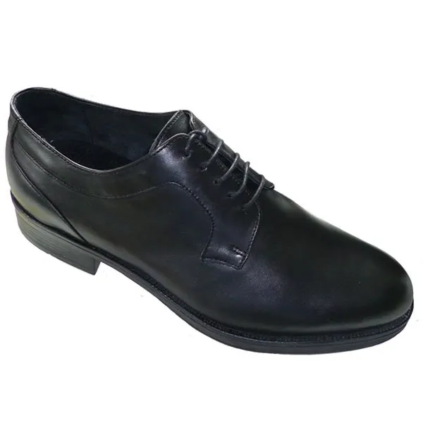 Zapato piel suave con piso de goma y forro y planta piel España 39/45 Cuero y Negro Delemier® 1604 - Imagen 2