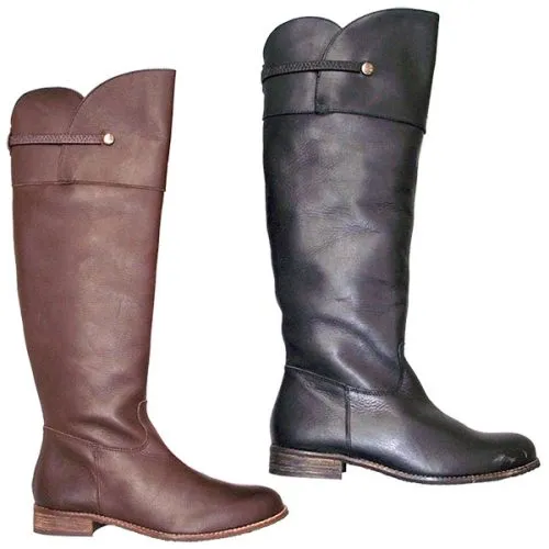 Bota mujer tipo campera hecha en España, con cremallera lateral, piel, planta piel y forro tela, piso tacón bajo y antideslizante Landlady® 35/41 Negro y Polisandro 1706