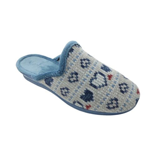 Zapatillas descalzas señora Corazones con piso cuña anatómico La Barca® 35 a 41 Aguamar 181