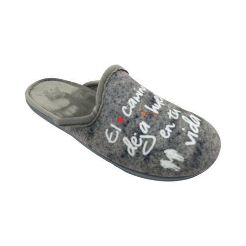 Zapatillas descalzas chica Camino Santiago con piso plano ancho La Barca® 35 a 41 Gris 1892