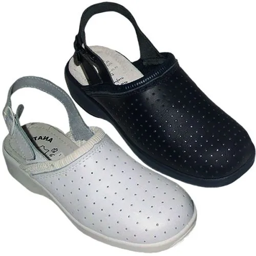 Zueco sanitario para mujer y hombre de piel Blanco y Marino 2003
