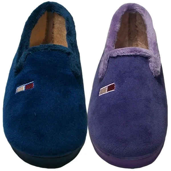 Zapatilla cerrada señora con piso de cuña La Barca® 35/41 Marino Morado 2123 - Imagen 2