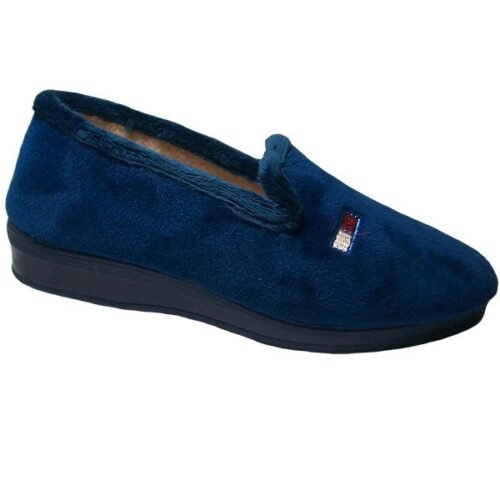 Zapatilla cerrada señora con piso de cuña La Barca® 35/41 Marino 2123