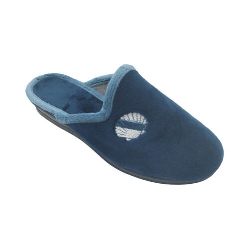 Zapatillas descalzas señora Concha gallega con piso anatómico La Barca® 35 a 41 Marino 216