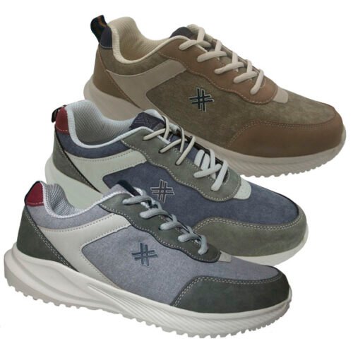Zapatillas deportivas de Lona con cordón 40/45 Gris Jeans Taupe CRUBE 2274