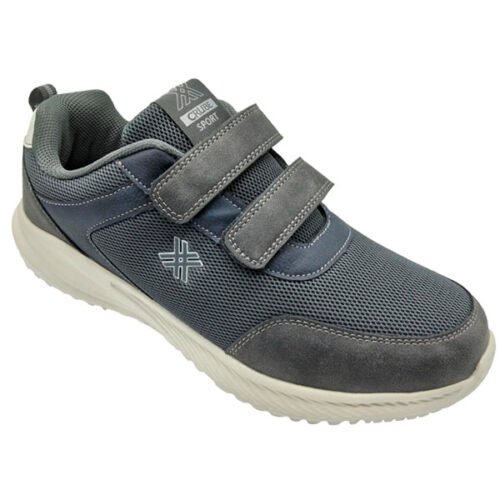 Zapatillas Deportivas con Velcro y Rejilla Crube 40 a 45 Gris 2277