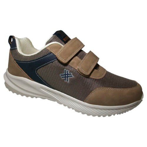 Zapatillas Deportivas con Velcro y Rejilla Crube 40 a 45 Taupe 2277