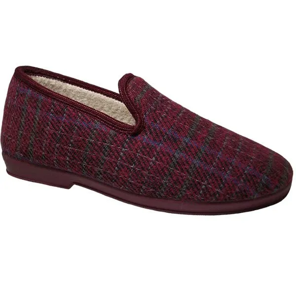 Zapatilla de cuadros señora 35/41 Marino Granate 232 - Imagen 3
