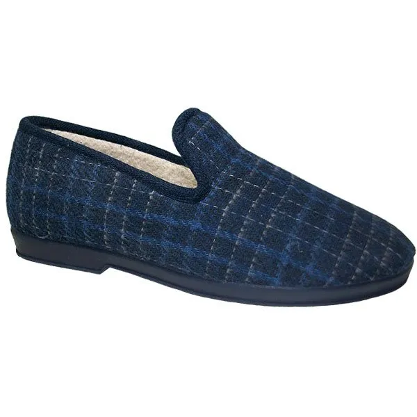 Zapatilla de cuadros señora 35/41 Marino Granate 232 - Imagen 2