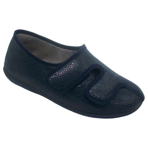 Zapatillas cerradas para mujer con aberturas y velcros especiales calce adaptado Orthosoluciones  35 a 41 Marino 2552