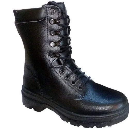Botas Militar piel con lengüeta en piel y plantilla antimicrobios 35/52 CRUAN negro 26