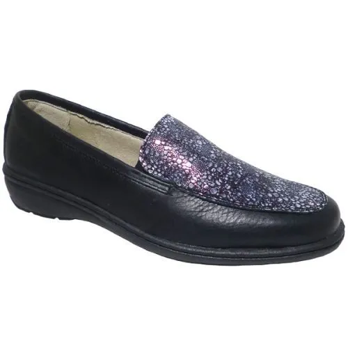 Mocasín piel - plantilla transpirable 35/41 Negro 30021