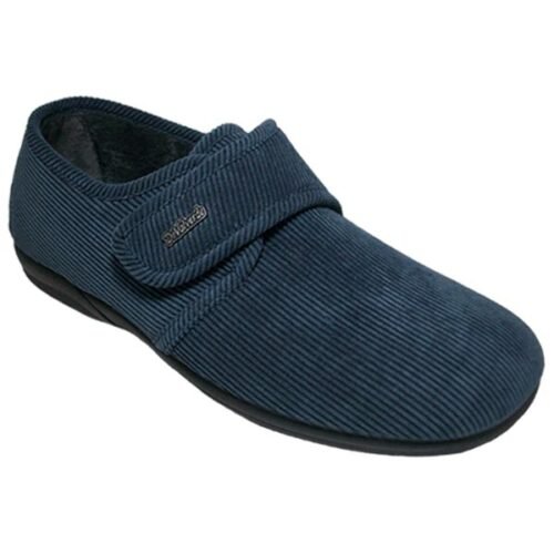 Zapatilla cerrada caballero con velcro DeValverde 39/46 Marino 3024