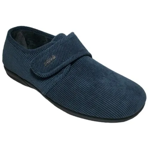 Zapatilla cerrada caballero con velcro DeValverde 39/46 Marino 3024