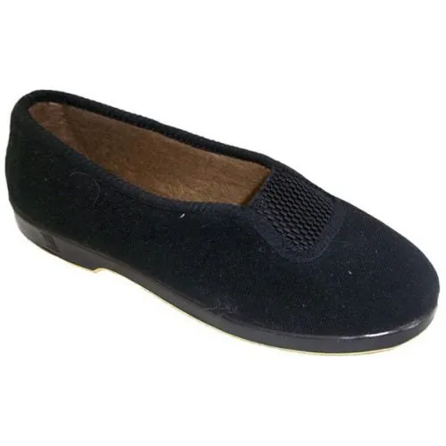 Zapatilla cerrada señora mayor con elástico central y piso de tapa Segura® 35, 38/41 Negro 304