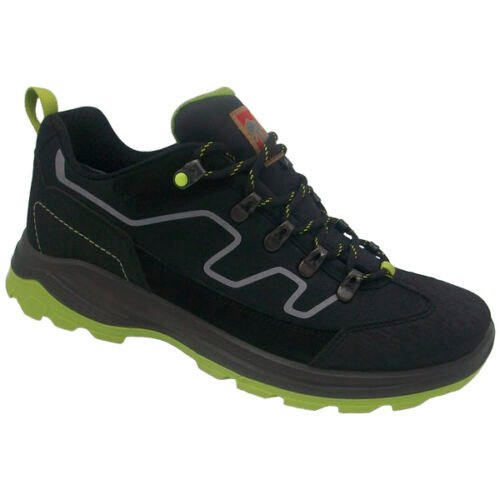 Treking bajo Aníbal® de caballero - Forro con membrana resistente al agua Plantilla extraíble y Suela inyectada de doble densidad 39/46 Negro verde 31848