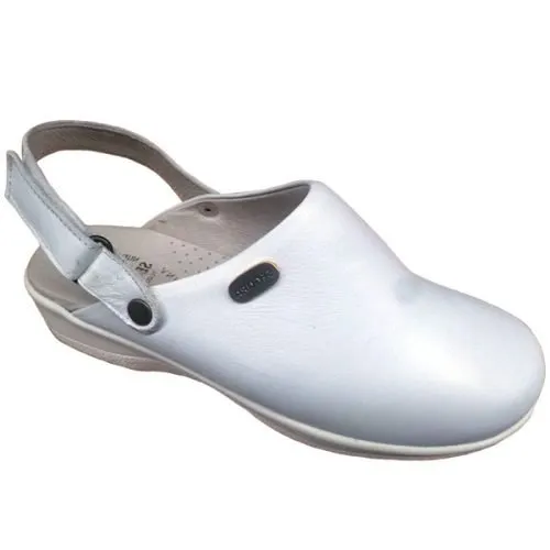 Zueco sanitario para mujer de piel Blanco 3309