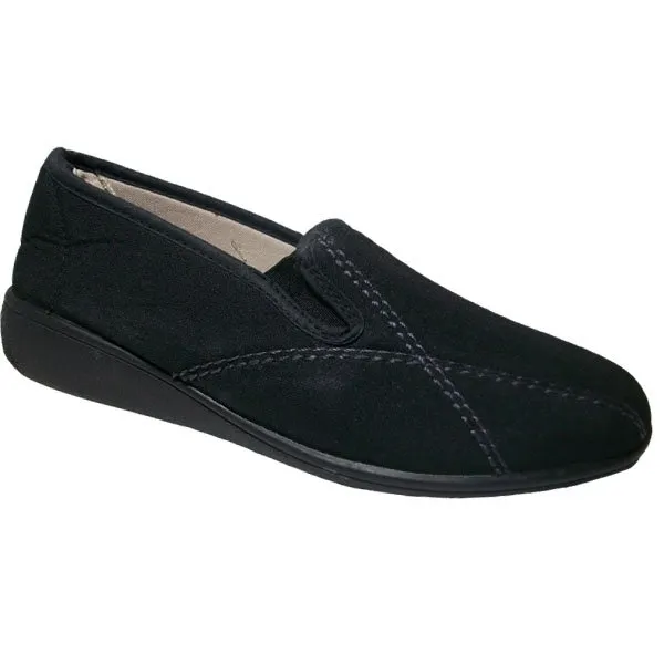 ZAPATILLAS de casa SEÑORA Mayorista Negro Marino 3320 Antideslizante La Barca 35/41 Hecho en España - Imagen 2