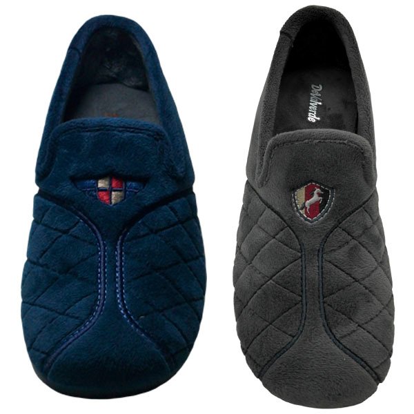 Zapatilla cerrada de caballero escudo con Piso goma DeValverde 40 a 45 Marino 39 a 46 Gris 3518 - Imagen 2