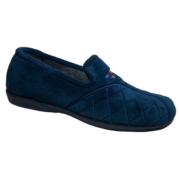 Zapatilla cerrada de caballero escudo con Piso goma DeValverde 40 a 45 Marino 39 a 46 Gris 3518 - Imagen 3