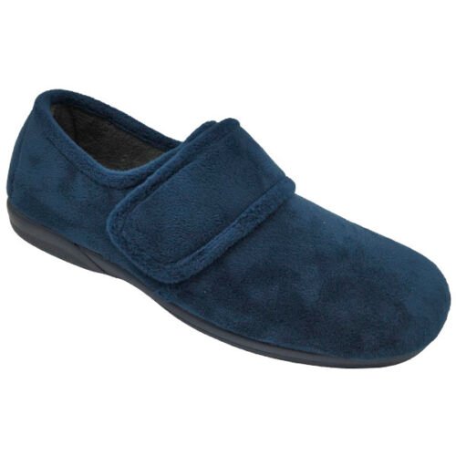 Zapatillas cerradas caballero velcro con piso goma DeValverde 39 a 46 Marino 3549