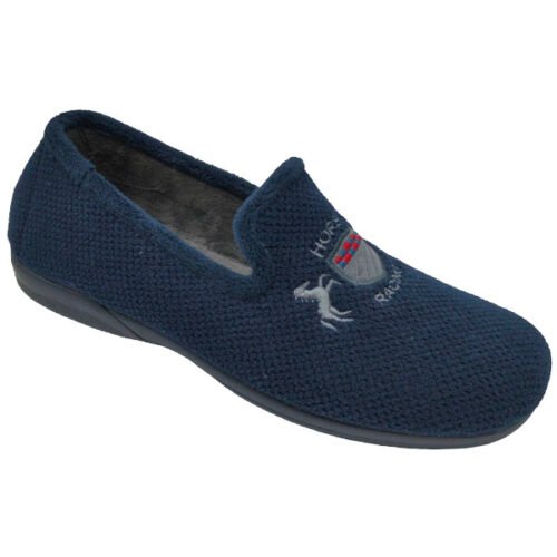 Zapatillas cerradas caballero Horse Racing con piso goma DeValverde 39 a 46 Marino 3550