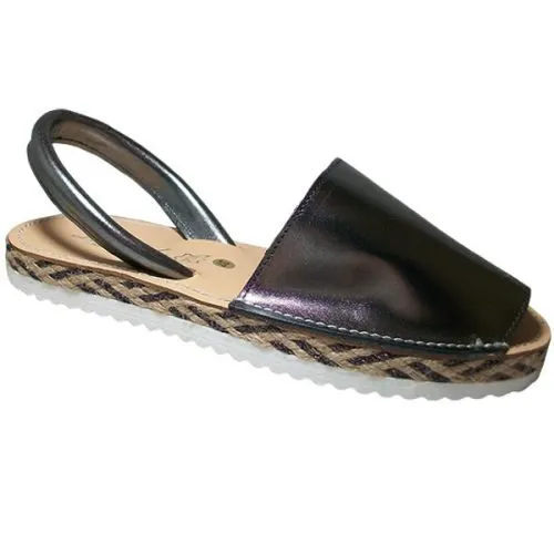 Ibicenca plana con bandeleta de esparto 35/41 Plomo 358