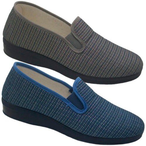 Zapatillas cerradas de calle con piso cuña anatómico La Barca ® 35 a 41 Azul Gris 380-3