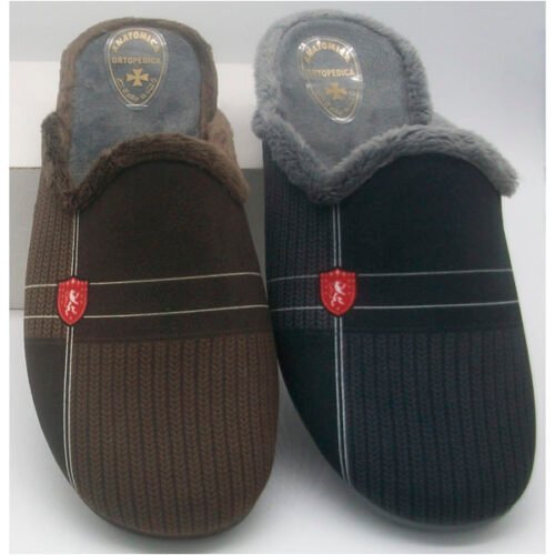 Zapatillas descalzas económicas La Barca® Caballero 39 a 46 Marrón Gris Marino 400004