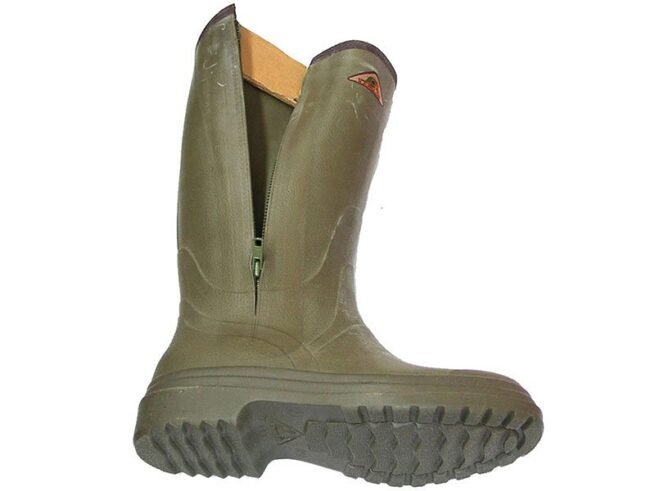 Bota caucho alta con cremallera lateral Verde 403 Confort